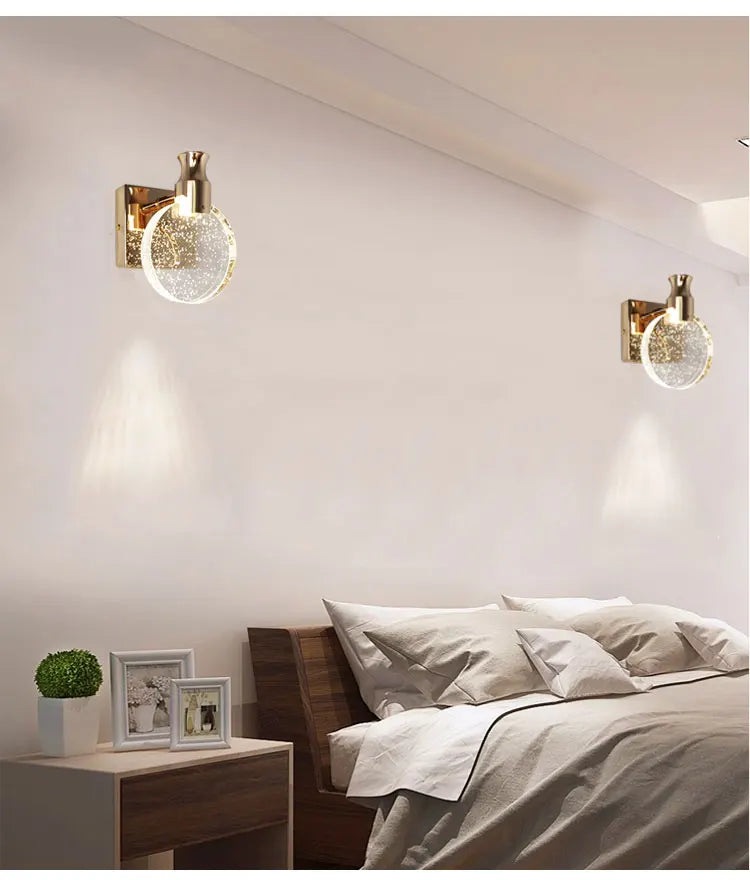 Crystal Wall Lamp Led Modern Lighting Luxury