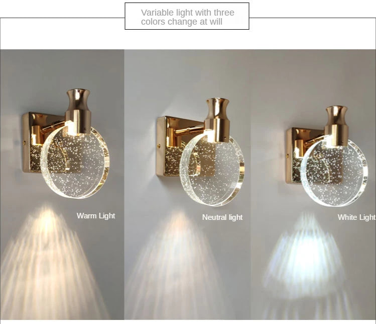 Crystal Wall Lamp Led Modern Lighting Luxury