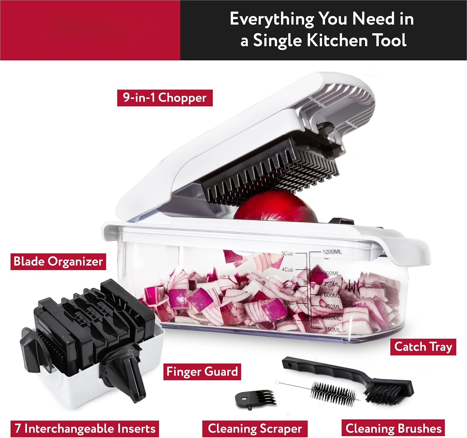 Vegetable Chopper - Food Chopper - Spiral Cutter
