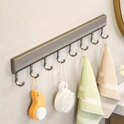 Kitchen Storage Rack Aluminum Alloy Hook Rack Wall Mounted Kitchen