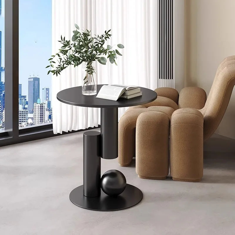 Living room sofa, small coffee table, side cabinet