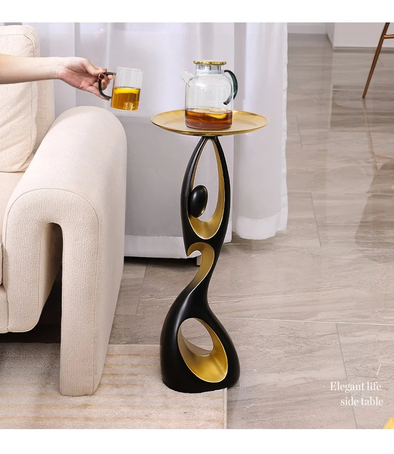 Creative living room Decor Art Abstract Sofa Side Table Light Luxury