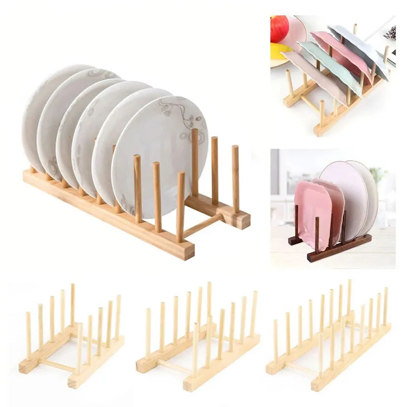 Wooden Shelf Kitchen Dishwashing Cover Multifunctional Drainage