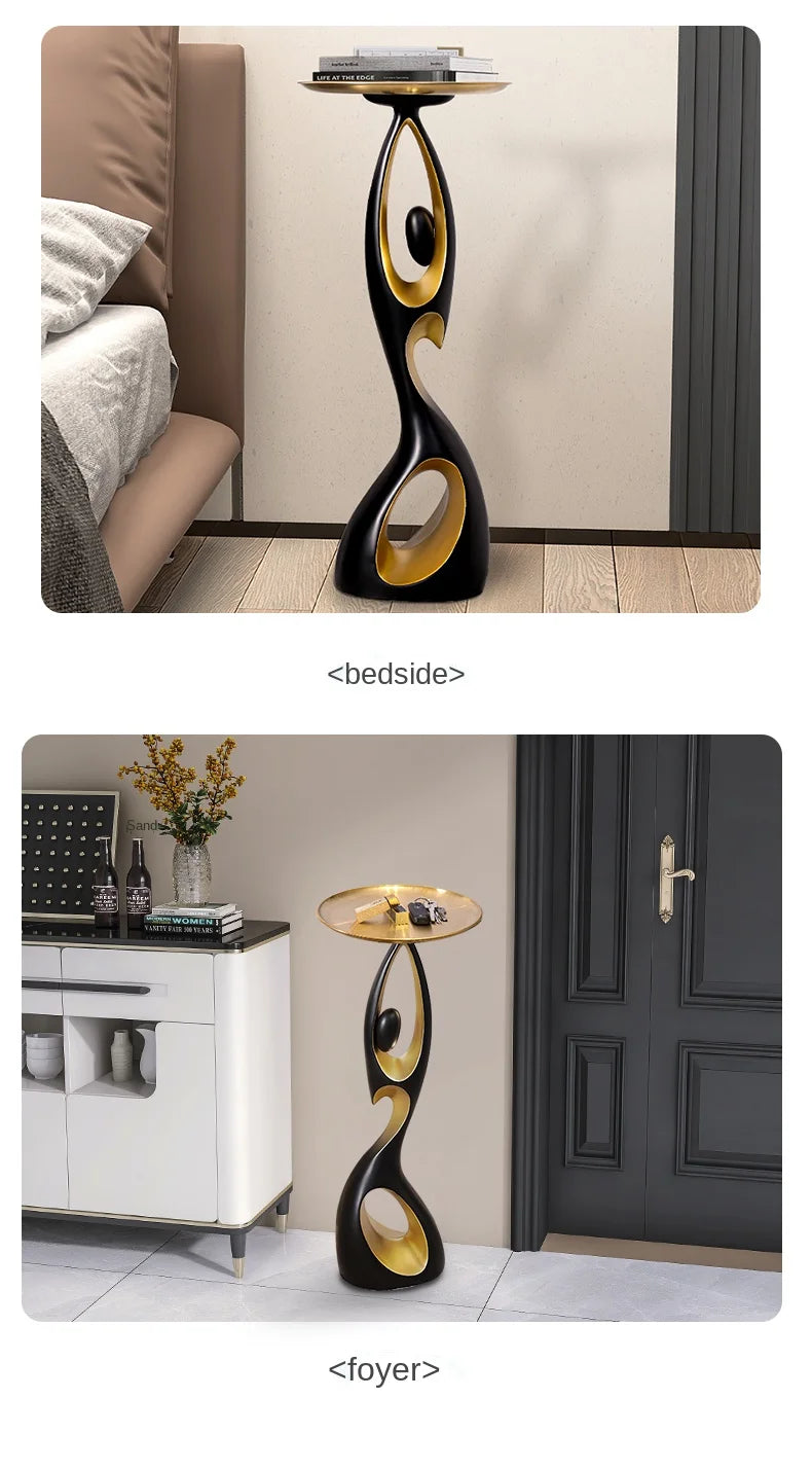 Creative living room Decor Art Abstract Sofa Side Table Light Luxury