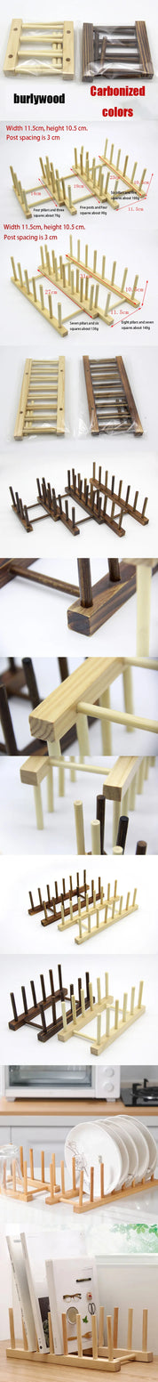 Wooden Shelf Kitchen Dishwashing Cover Multifunctional Drainage