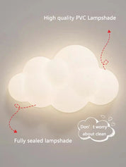 White Cloud Wall Lamps for Children's Room Nursery Room Star Shape