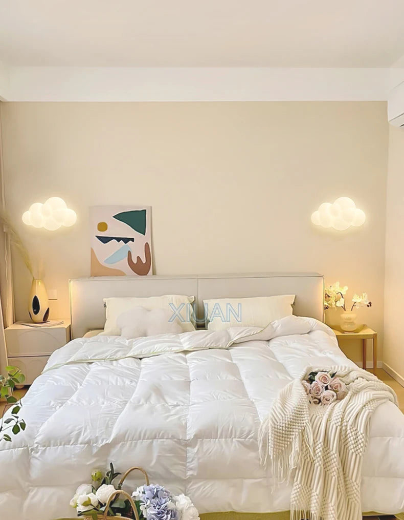 White Cloud Wall Lamps for Children's Room Nursery Room Star Shape