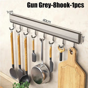Kitchen Storage Rack Aluminum Alloy Hook Rack Wall Mounted Kitchen