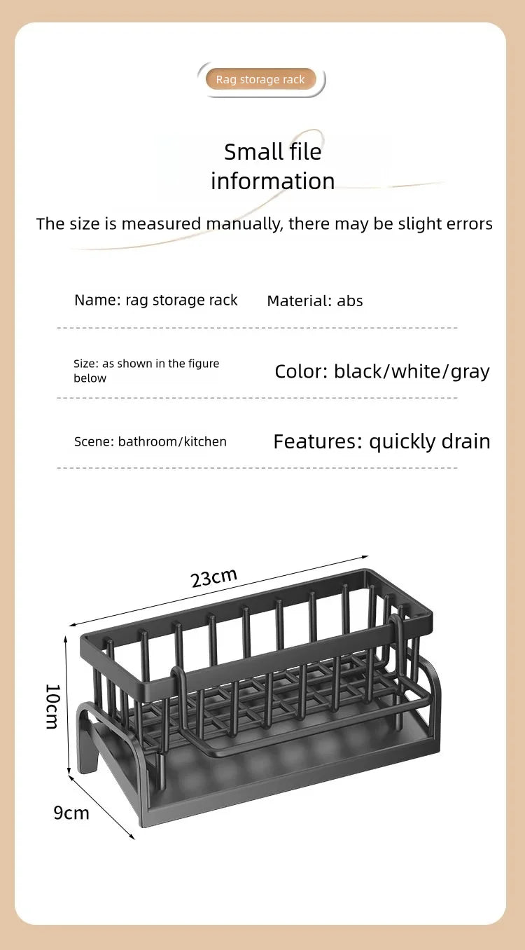 Kitchen Spice Storage Shelf with Drainage Rack
