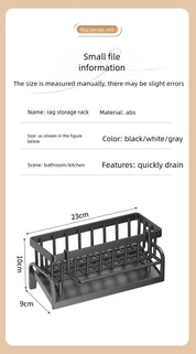 Kitchen Spice Storage Shelf with Drainage Rack
