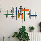 A Modern Luxury Style Colorful Metal Wall Art Piece