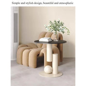 Living room sofa, small coffee table, side cabinet