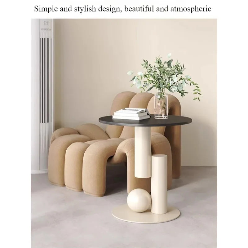 Living room sofa, small coffee table, side cabinet