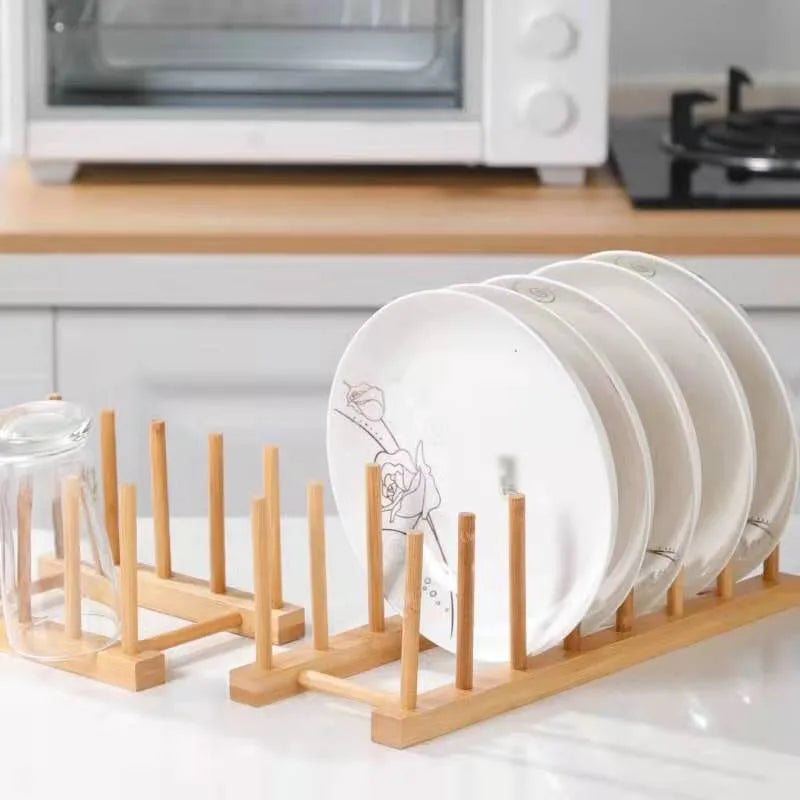 Wooden Shelf Kitchen Dishwashing Cover Multifunctional Drainage