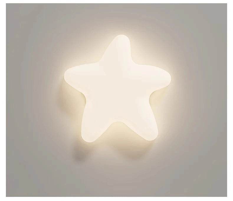White Cloud Wall Lamps for Children's Room Nursery Room Star Shape