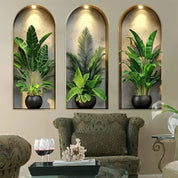 3D Watercolor Plant Wall Art Stickers