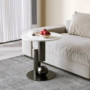 Living room sofa, small coffee table, side cabinet
