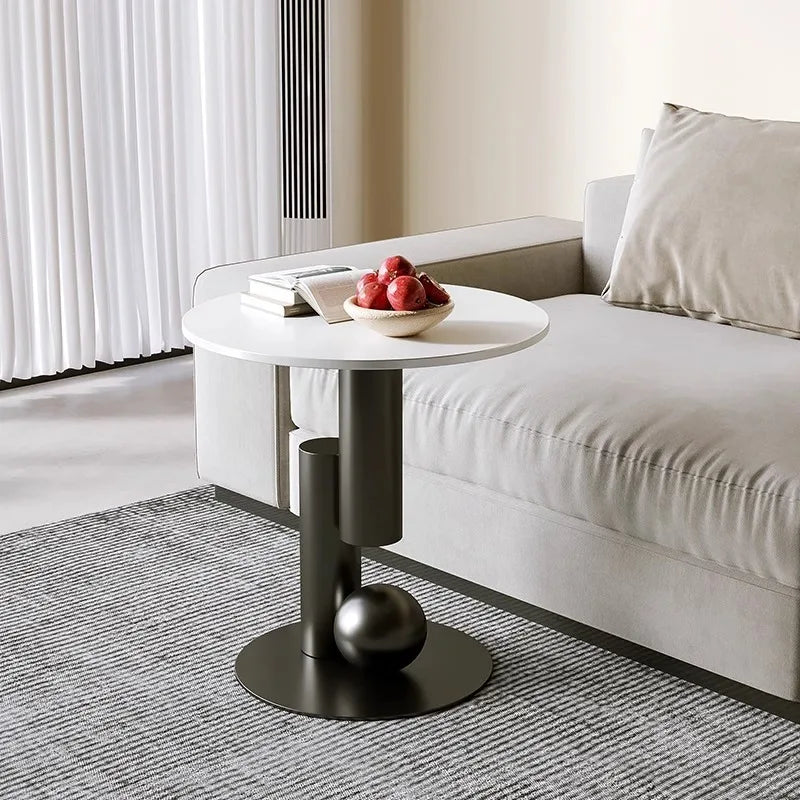 Living room sofa, small coffee table, side cabinet