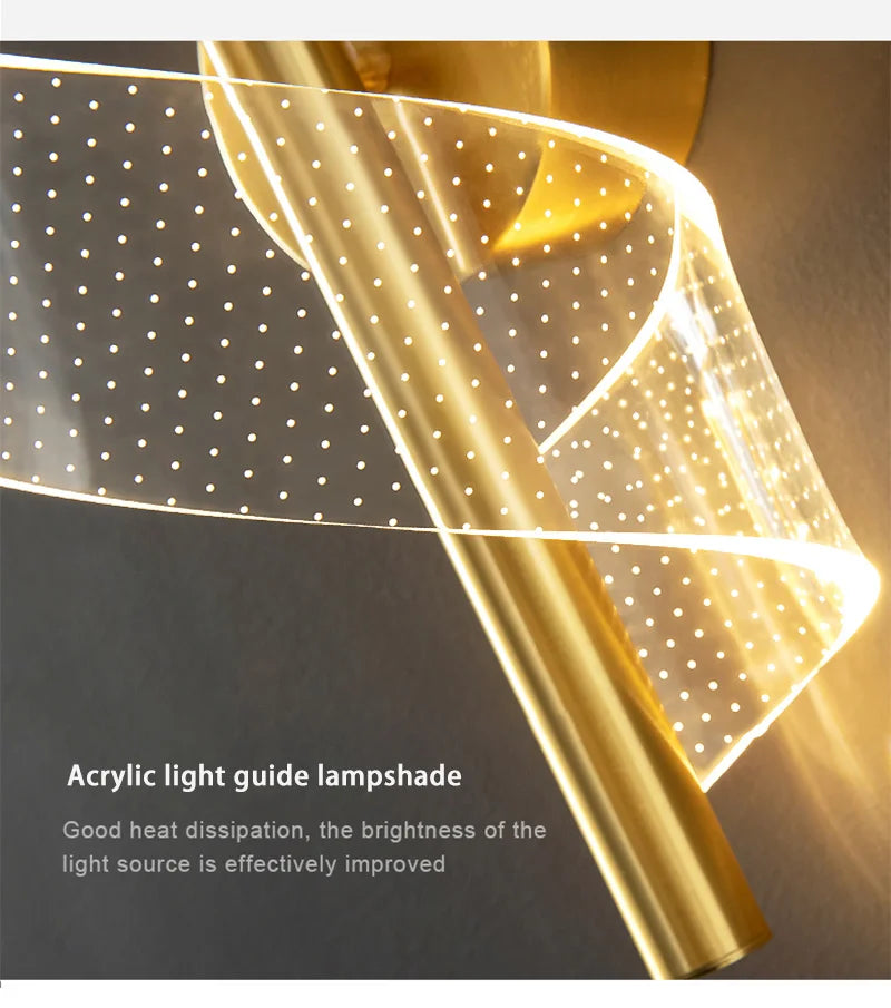 Nordic LED Wall Lamp Indoor Lighting For Bedroom Bedside Parlor