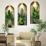 3D Watercolor Plant Wall Art Stickers