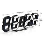 3D LED Digital Wall Clock Desk Alarm Clock with Remote Control