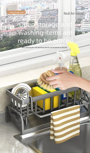 Kitchen Spice Storage Shelf with Drainage Rack