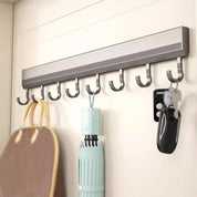 Kitchen Storage Rack Aluminum Alloy Hook Rack Wall Mounted Kitchen