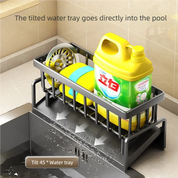 Kitchen Spice Storage Shelf with Drainage Rack