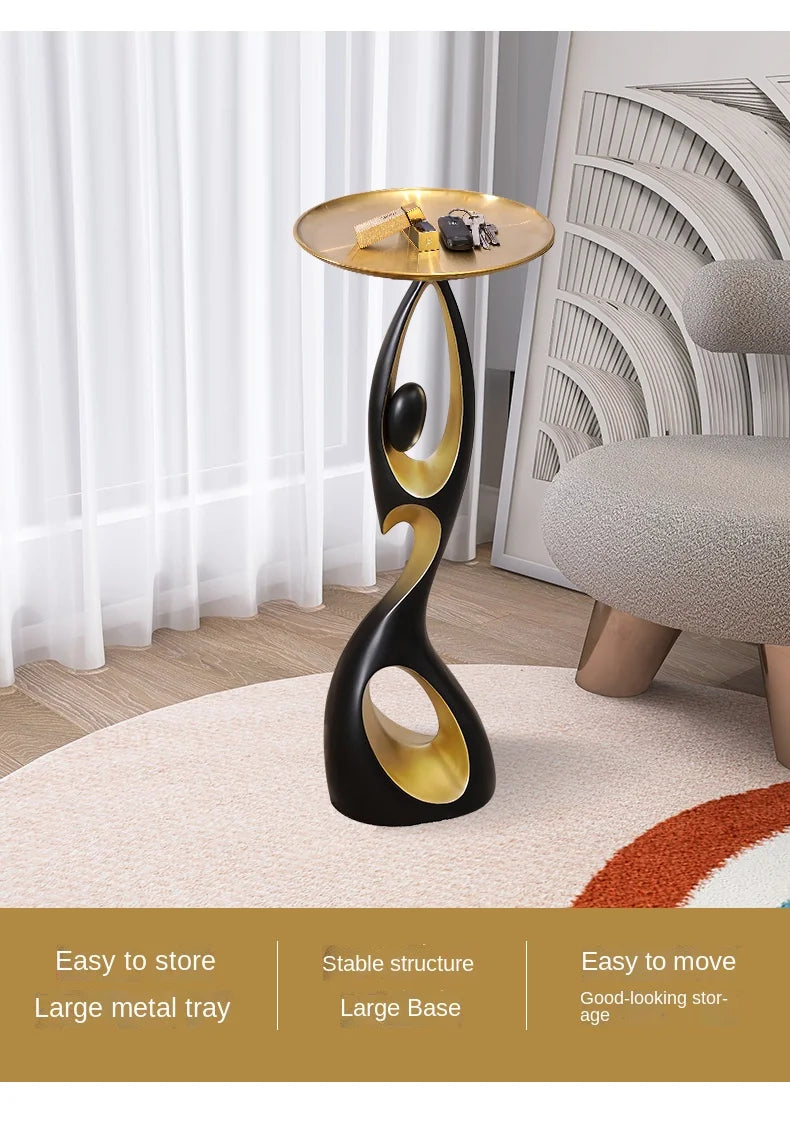 Creative living room Decor Art Abstract Sofa Side Table Light Luxury
