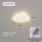 White Cloud Wall Lamps for Children's Room Nursery Room Star Shape