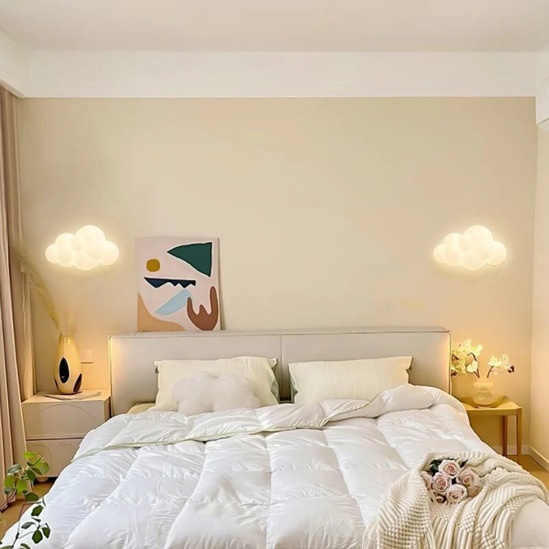White Cloud Wall Lamps for Children's Room Nursery Room Star Shape