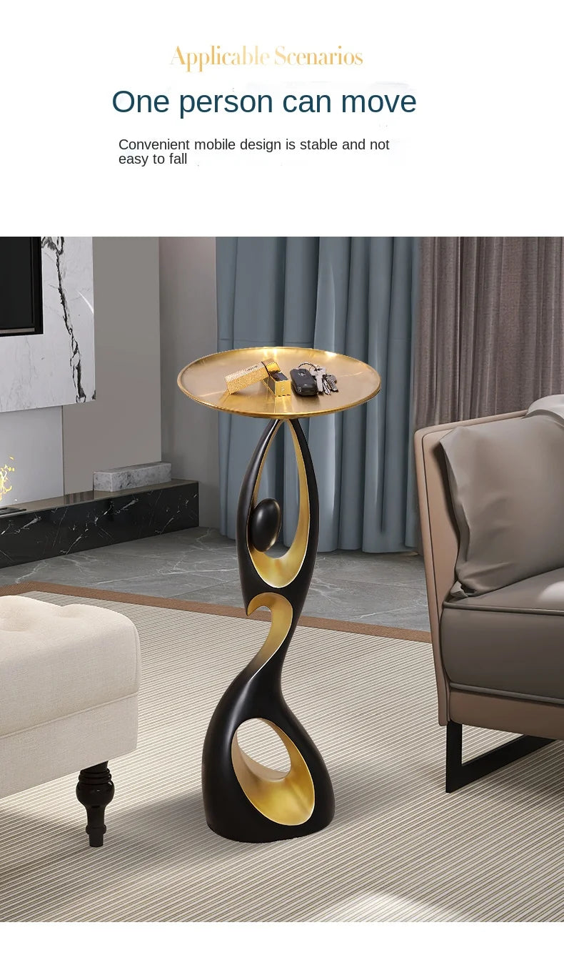 Creative living room Decor Art Abstract Sofa Side Table Light Luxury