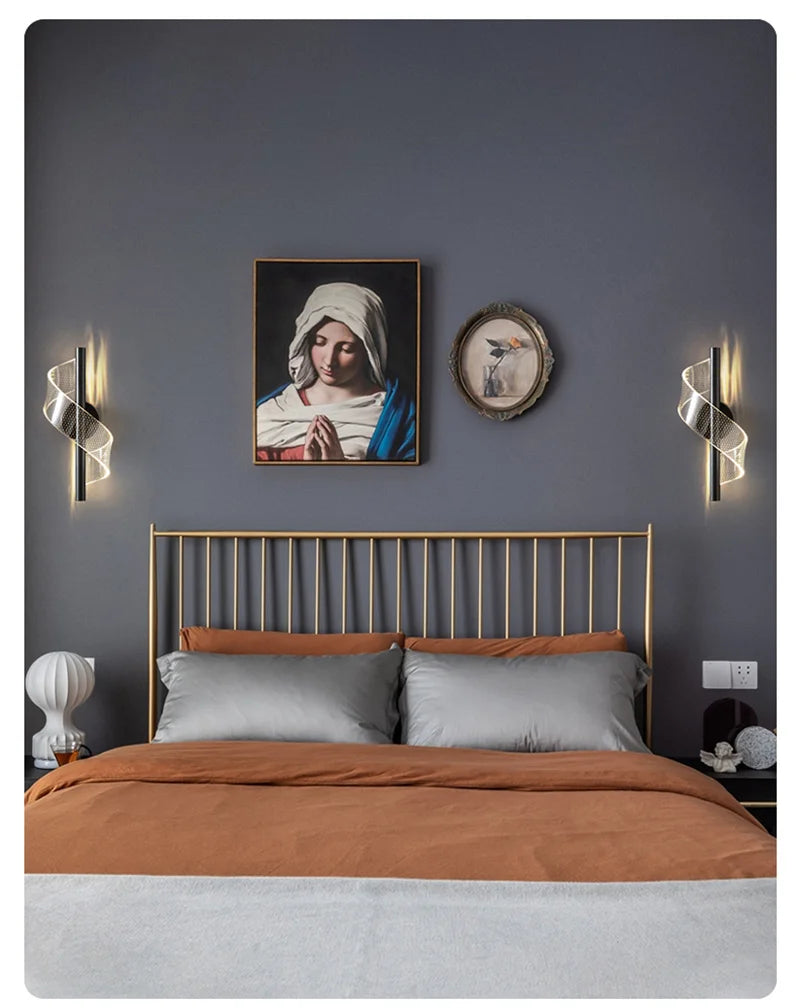 Nordic LED Wall Lamp Indoor Lighting For Bedroom Bedside Parlor