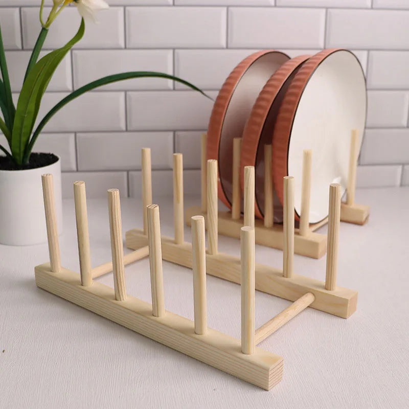 Wooden Shelf Kitchen Dishwashing Cover Multifunctional Drainage