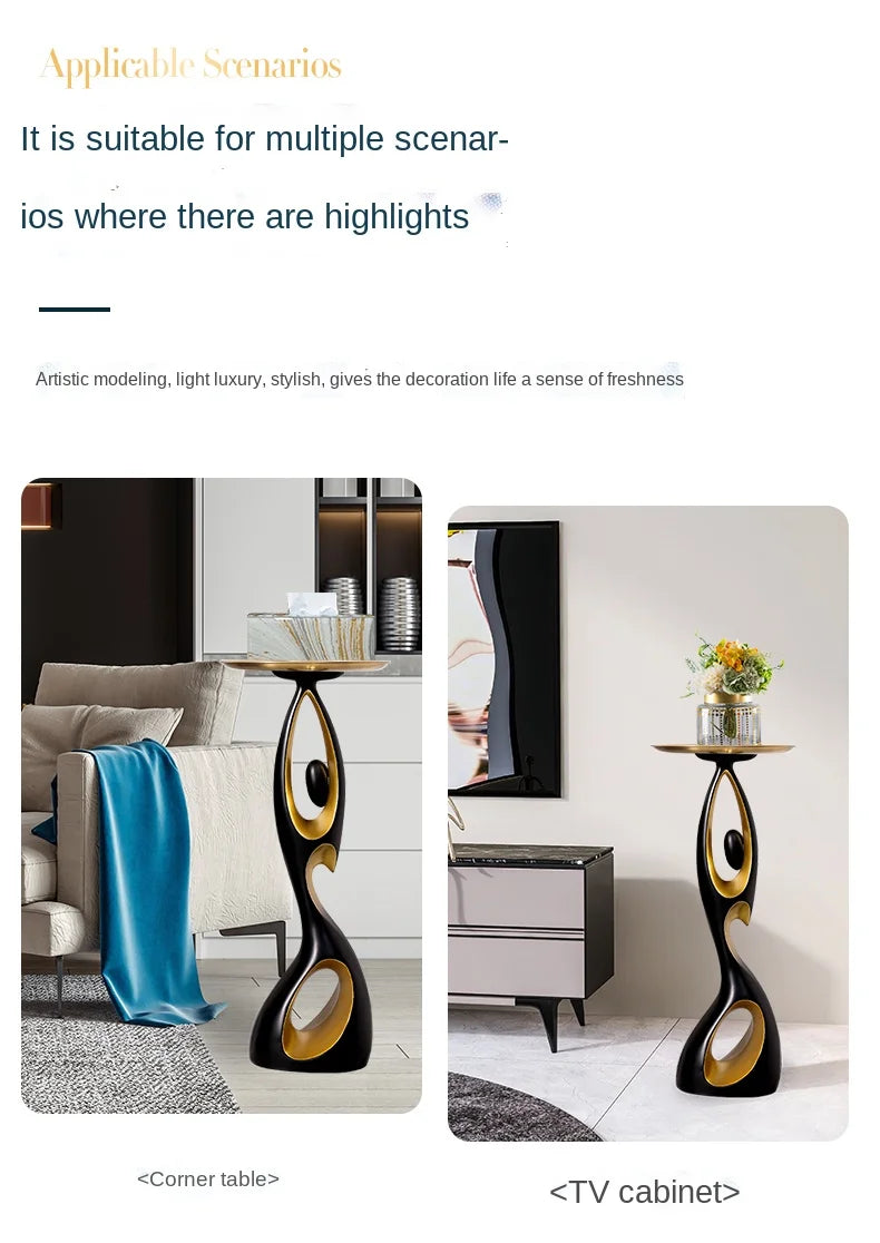 Creative living room Decor Art Abstract Sofa Side Table Light Luxury