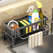 Kitchen Spice Storage Shelf with Drainage Rack