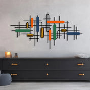 A Modern Luxury Style Colorful Metal Wall Art Piece