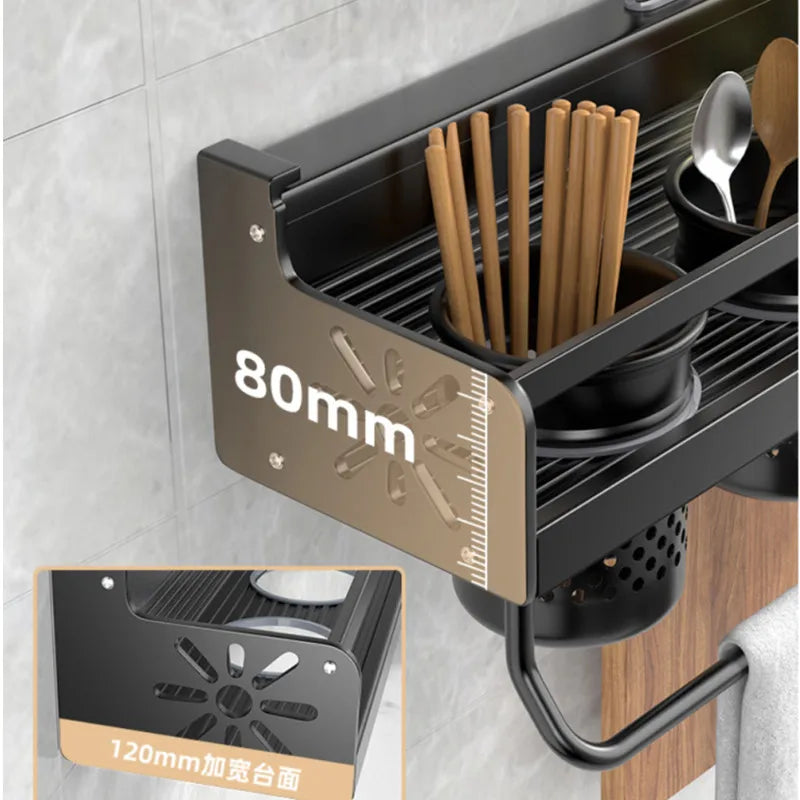 Kitchen Organizer Shelf Wall-mounted Spice Storage