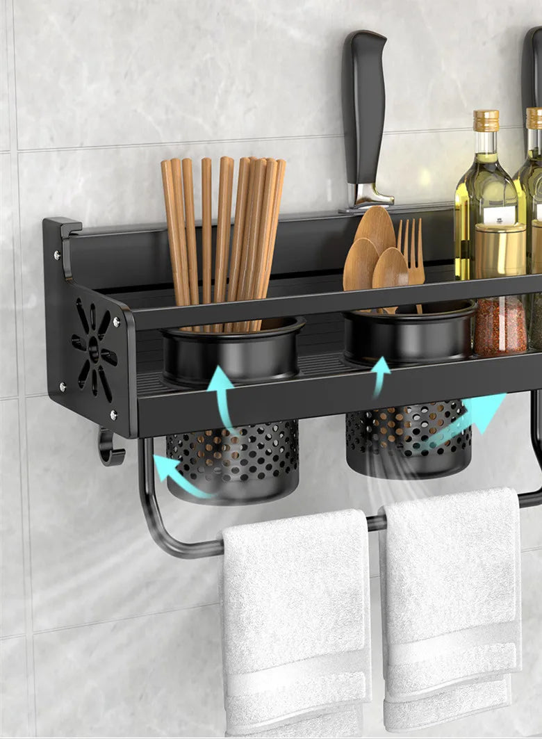 Kitchen Organizer Shelf Wall-mounted Spice Storage