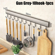 Kitchen Storage Rack Aluminum Alloy Hook Rack Wall Mounted Kitchen