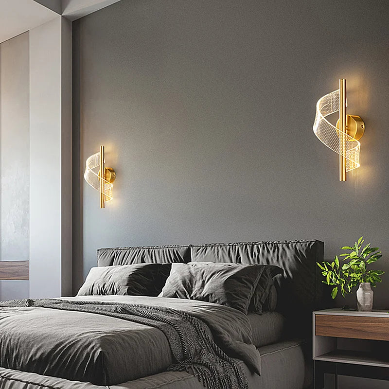 Nordic LED Wall Lamp Indoor Lighting For Bedroom Bedside Parlor