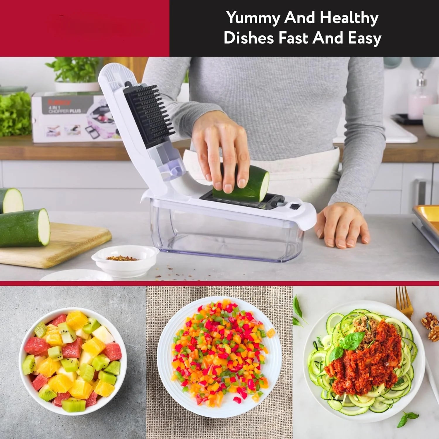 Vegetable Chopper - Food Chopper - Spiral Cutter