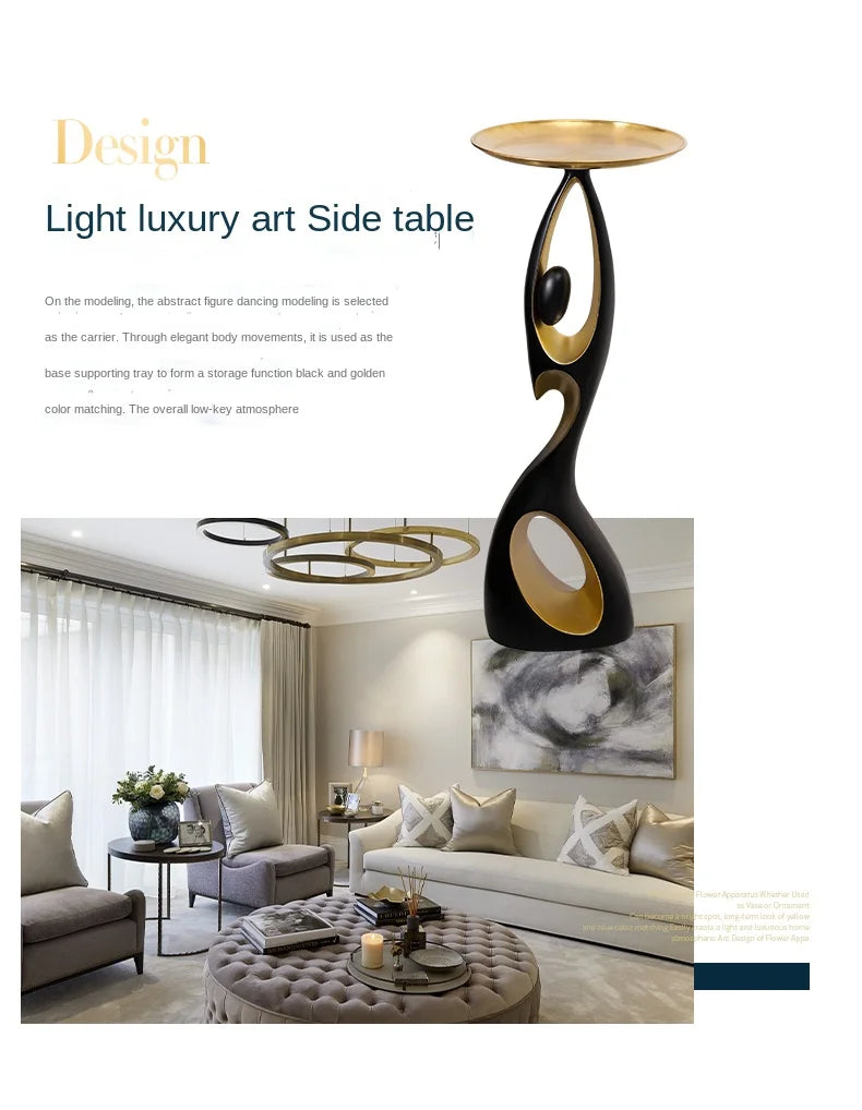 Creative living room Decor Art Abstract Sofa Side Table Light Luxury