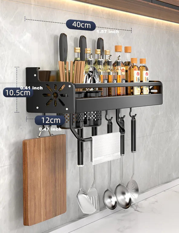 Kitchen Organizer Shelf Wall-mounted Spice Storage