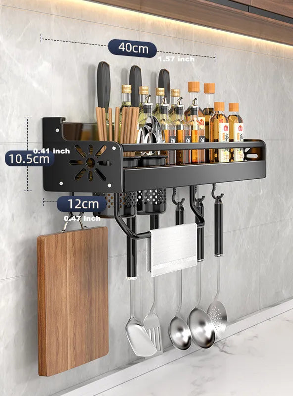 Kitchen Organizer Shelf Wall-mounted Spice Storage
