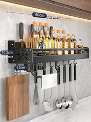 Kitchen Organizer Shelf Wall-mounted Spice Storage