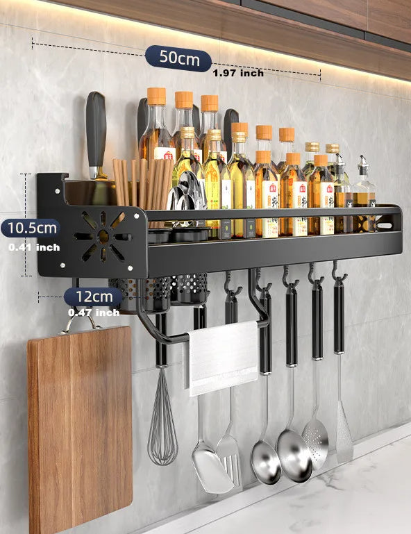 Kitchen Organizer Shelf Wall-mounted Spice Storage