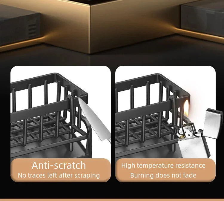 Kitchen Spice Storage Shelf with Drainage Rack