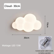 White Cloud Wall Lamps for Children's Room Nursery Room Star Shape